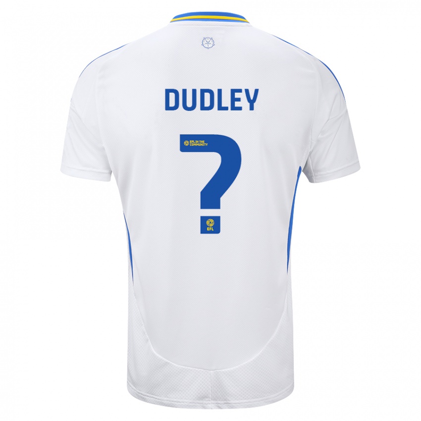 Mænd Louie Dudley #0 Hvid Blå Hjemmebane Spillertrøjer 2024/25 Trøje T-Shirt