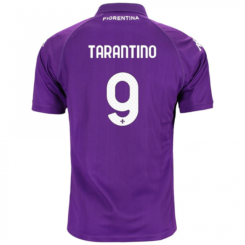 Mænd Jacopo Tarantino #9 Lilla Hjemmebane Spillertrøjer 2024/25 Trøje T-Shirt