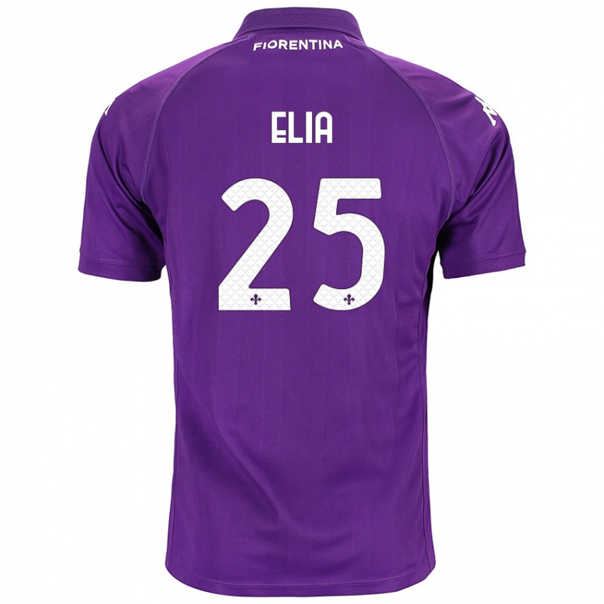 Mænd Mirko Elia #25 Lilla Hjemmebane Spillertrøjer 2024/25 Trøje T-Shirt