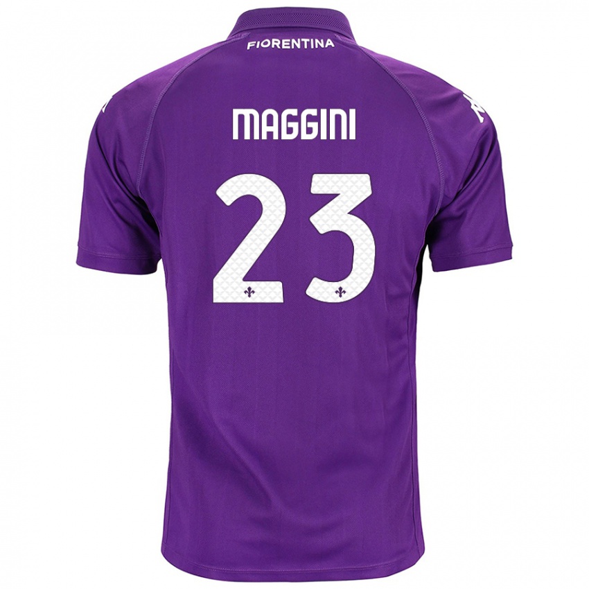 Mænd Filippo Maggini #23 Lilla Hjemmebane Spillertrøjer 2024/25 Trøje T-Shirt