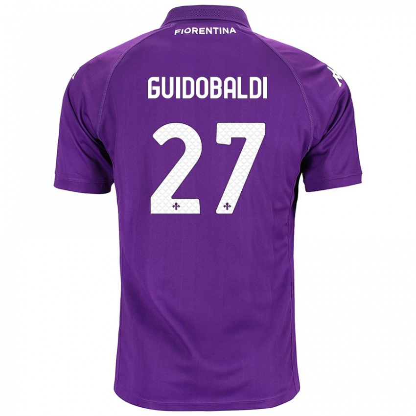 Mænd Filippo Guidobaldi #27 Lilla Hjemmebane Spillertrøjer 2024/25 Trøje T-Shirt