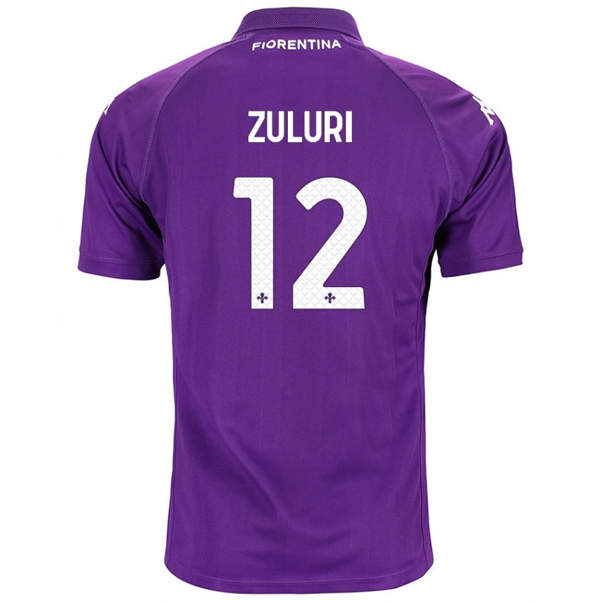 Mænd Athena Zuluri #12 Lilla Hjemmebane Spillertrøjer 2024/25 Trøje T-Shirt