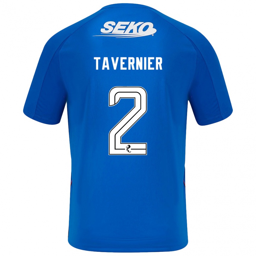 Mænd James Tavernier #2 Mørkeblå Hjemmebane Spillertrøjer 2024/25 Trøje T-Shirt