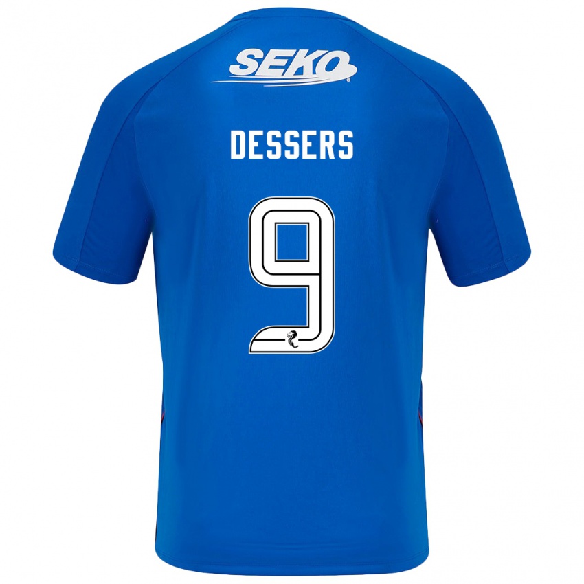 Mænd Cyriel Dessers #9 Mørkeblå Hjemmebane Spillertrøjer 2024/25 Trøje T-Shirt