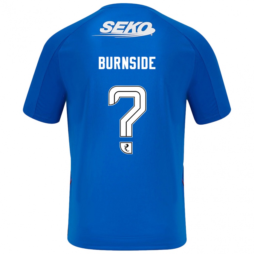 Mænd Callum Burnside #0 Mørkeblå Hjemmebane Spillertrøjer 2024/25 Trøje T-Shirt