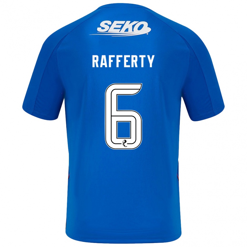 Mænd Laura Rafferty #6 Mørkeblå Hjemmebane Spillertrøjer 2024/25 Trøje T-Shirt