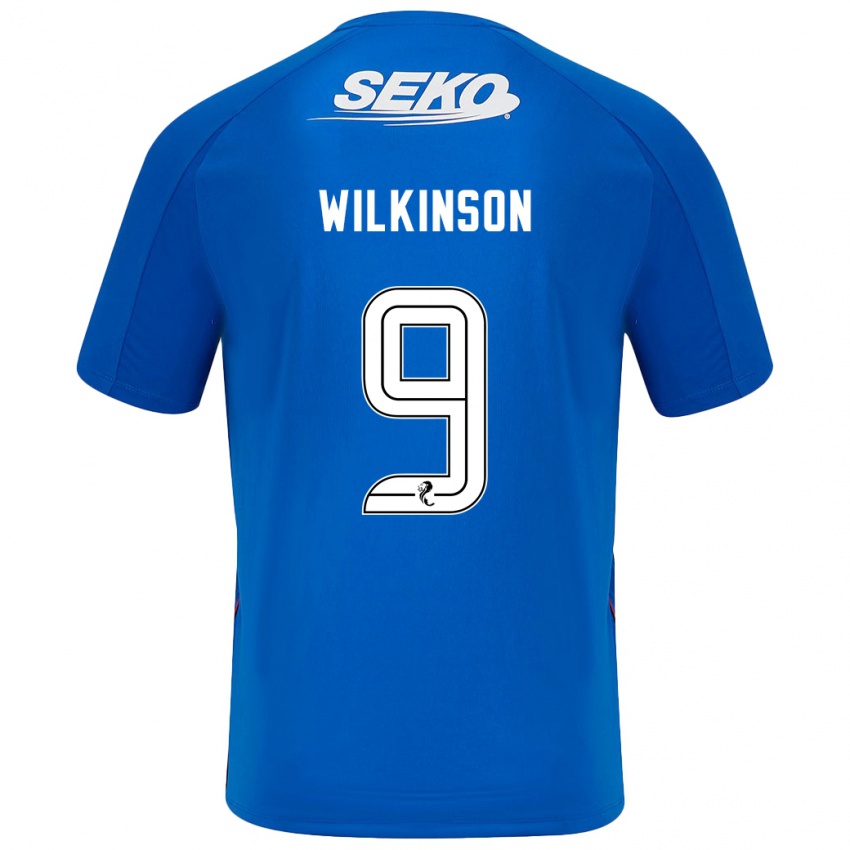 Mænd Katie Wilkinson #9 Mørkeblå Hjemmebane Spillertrøjer 2024/25 Trøje T-Shirt