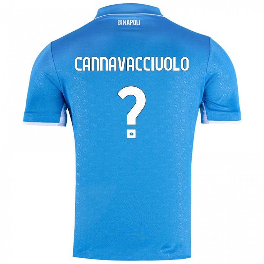 Mænd Luigi Pio Cannavacciuolo #0 Himmelblå Hjemmebane Spillertrøjer 2024/25 Trøje T-Shirt