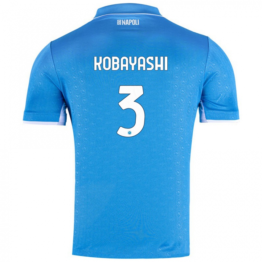 Mænd Miharu Kobayashi #3 Himmelblå Hjemmebane Spillertrøjer 2024/25 Trøje T-Shirt