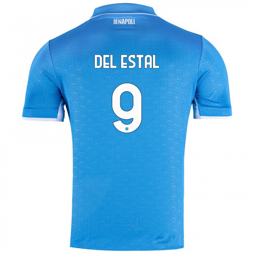 Mænd Eli Del Estal #9 Himmelblå Hjemmebane Spillertrøjer 2024/25 Trøje T-Shirt