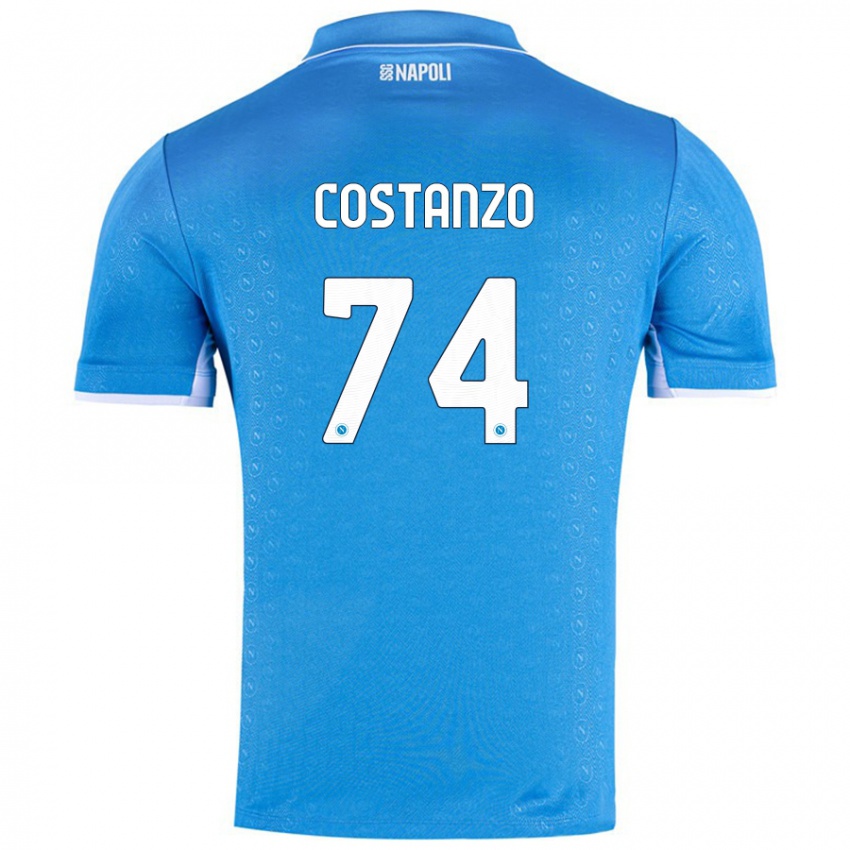 Mænd Davide Costanzo #74 Himmelblå Hjemmebane Spillertrøjer 2024/25 Trøje T-Shirt