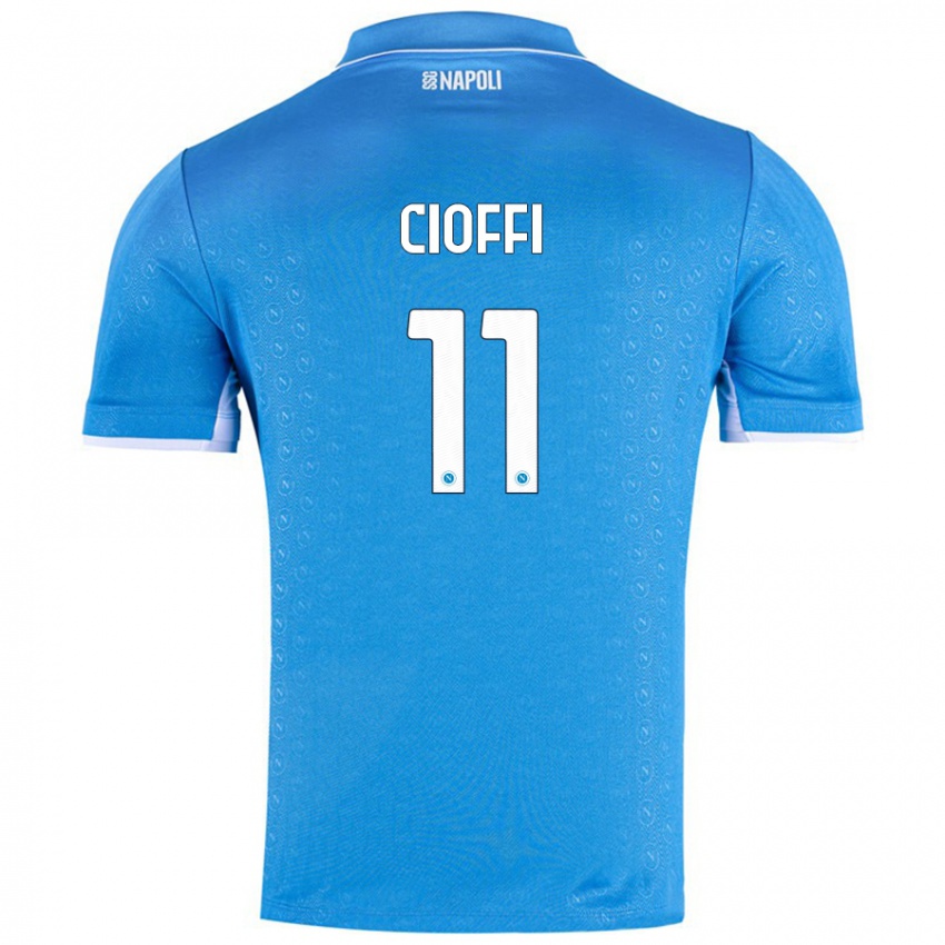 Mænd Antonio Cioffi #11 Himmelblå Hjemmebane Spillertrøjer 2024/25 Trøje T-Shirt