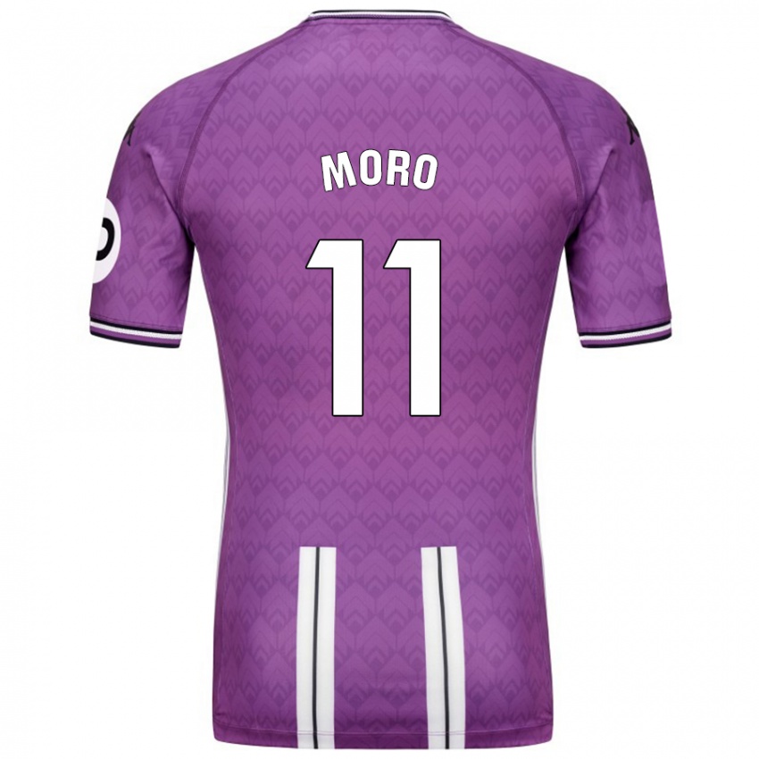 Mænd Raul Moro #11 Lilla Hvid Hjemmebane Spillertrøjer 2024/25 Trøje T-Shirt