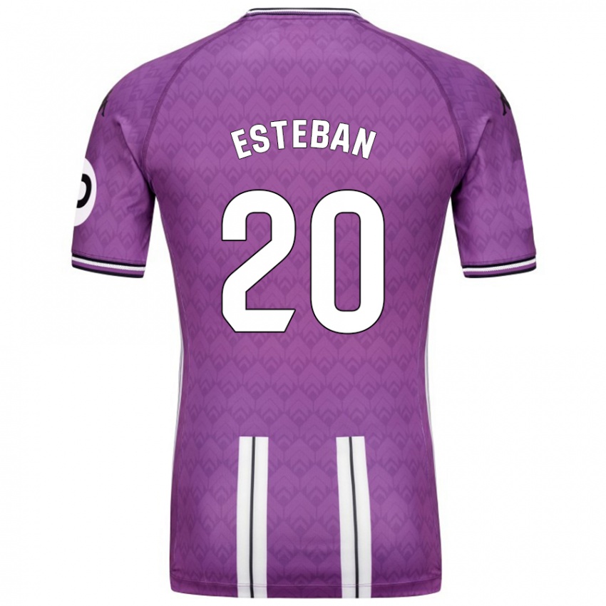 Mænd Sergio Esteban #20 Lilla Hvid Hjemmebane Spillertrøjer 2024/25 Trøje T-Shirt