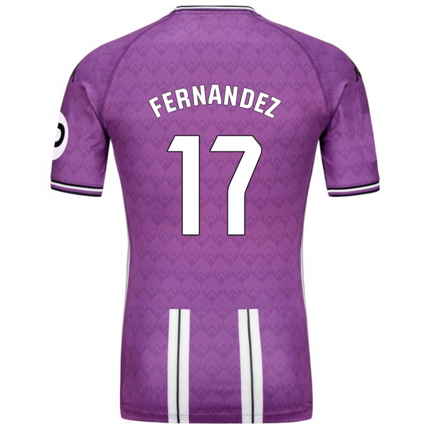 Mænd Dani Fernández #17 Lilla Hvid Hjemmebane Spillertrøjer 2024/25 Trøje T-Shirt