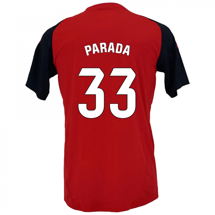 Mænd Victor Parada #33 Rød Sort Hjemmebane Spillertrøjer 2024/25 Trøje T-Shirt