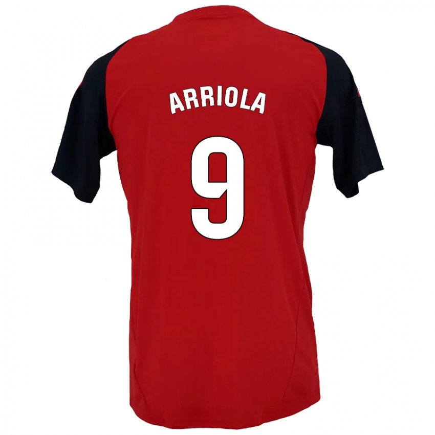 Mænd Marcos Arriola #9 Rød Sort Hjemmebane Spillertrøjer 2024/25 Trøje T-Shirt