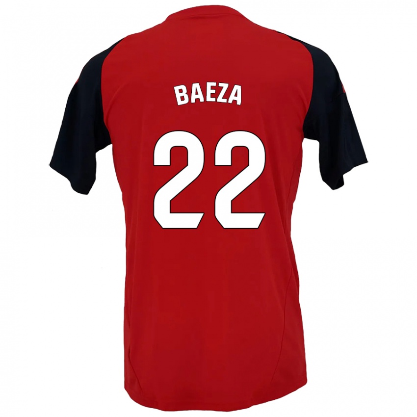 Mænd Miguel Baeza #22 Rød Sort Hjemmebane Spillertrøjer 2024/25 Trøje T-Shirt