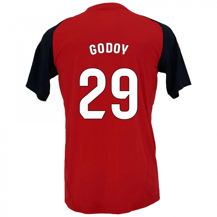 Mænd Alan Godoy #29 Rød Sort Hjemmebane Spillertrøjer 2024/25 Trøje T-Shirt