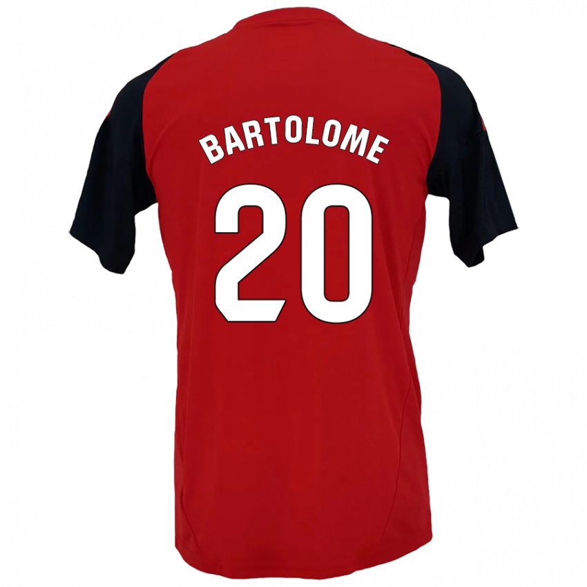 Mænd Diego Bartolomé #20 Rød Sort Hjemmebane Spillertrøjer 2024/25 Trøje T-Shirt