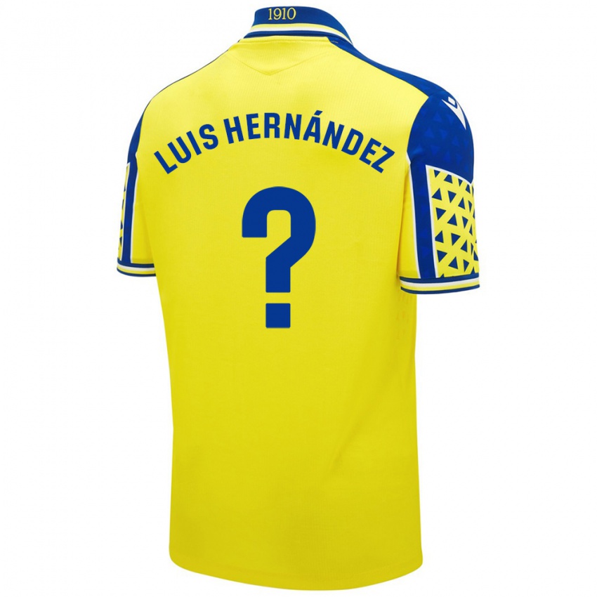 Mænd Luis Hernández #0 Gul Blå Hjemmebane Spillertrøjer 2024/25 Trøje T-Shirt