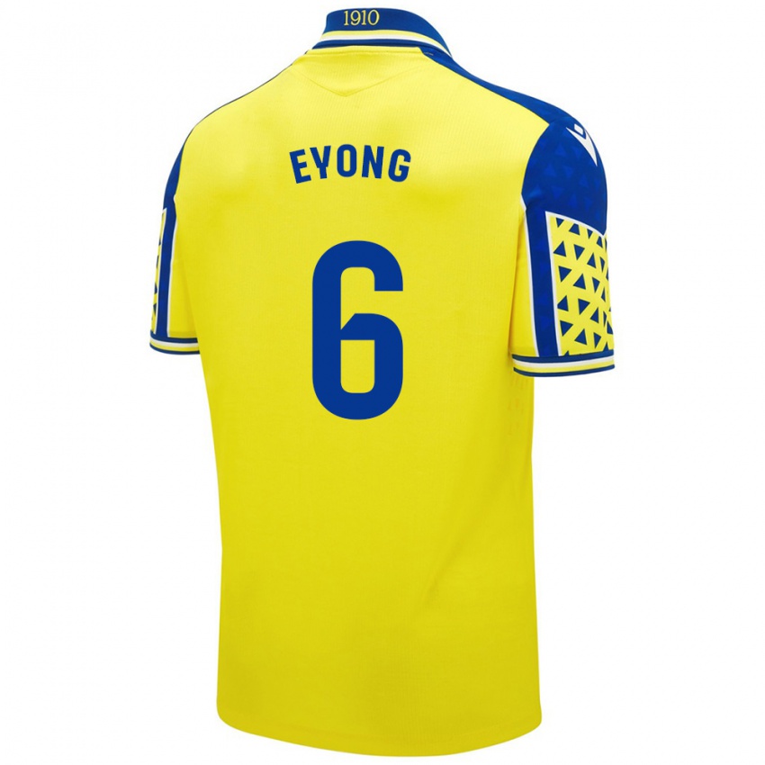 Mænd Etta Eyong #6 Gul Blå Hjemmebane Spillertrøjer 2024/25 Trøje T-Shirt