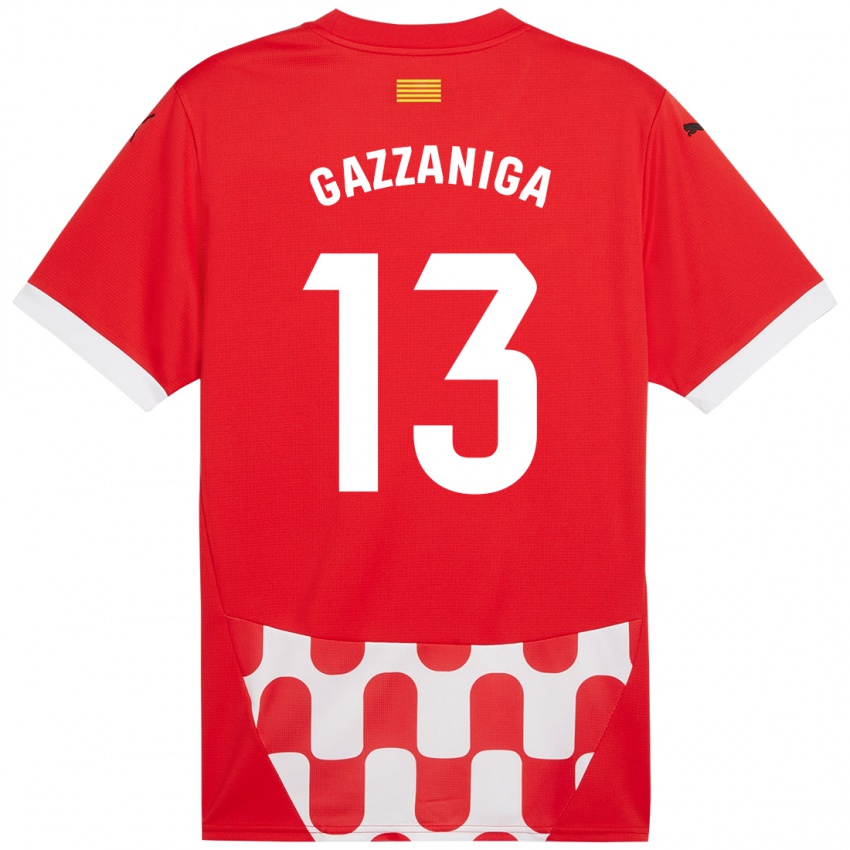 Mænd Paulo Gazzaniga #13 Rød Hvid Hjemmebane Spillertrøjer 2024/25 Trøje T-Shirt