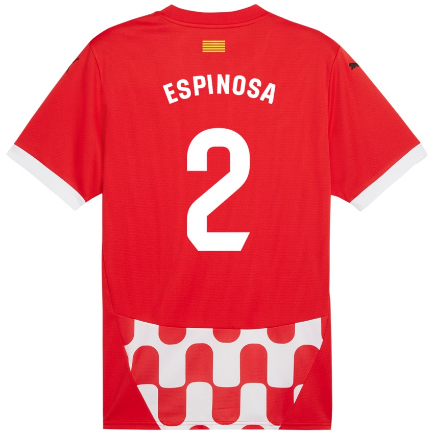 Mænd Bernardo Espinosa #2 Rød Hvid Hjemmebane Spillertrøjer 2024/25 Trøje T-Shirt