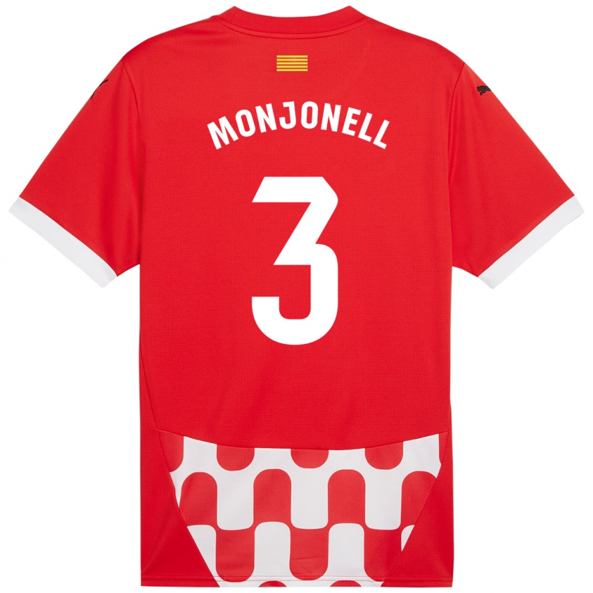 Mænd Eric Monjonell #3 Rød Hvid Hjemmebane Spillertrøjer 2024/25 Trøje T-Shirt