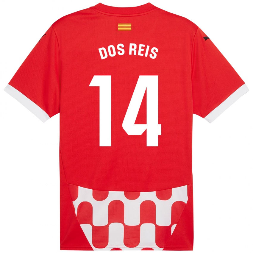 Mænd Leo Dos Reis #14 Rød Hvid Hjemmebane Spillertrøjer 2024/25 Trøje T-Shirt