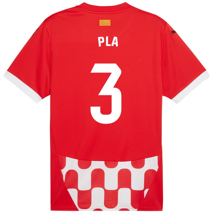 Mænd Marta Pla #3 Rød Hvid Hjemmebane Spillertrøjer 2024/25 Trøje T-Shirt