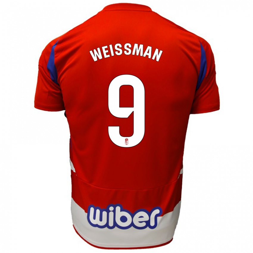 Mænd Shon Weissman #9 Rød Hvid Blå Hjemmebane Spillertrøjer 2024/25 Trøje T-Shirt