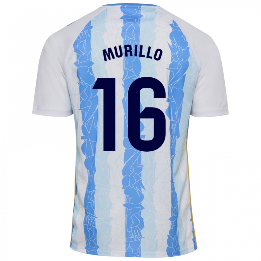 Mænd Diego Murillo #16 Hvid Blå Hjemmebane Spillertrøjer 2024/25 Trøje T-Shirt