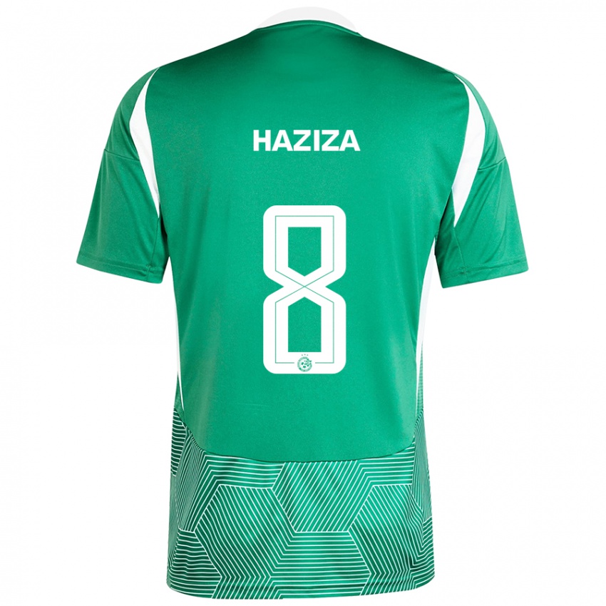 Mænd Dolev Haziza #8 Grøn Hvid Hjemmebane Spillertrøjer 2024/25 Trøje T-Shirt