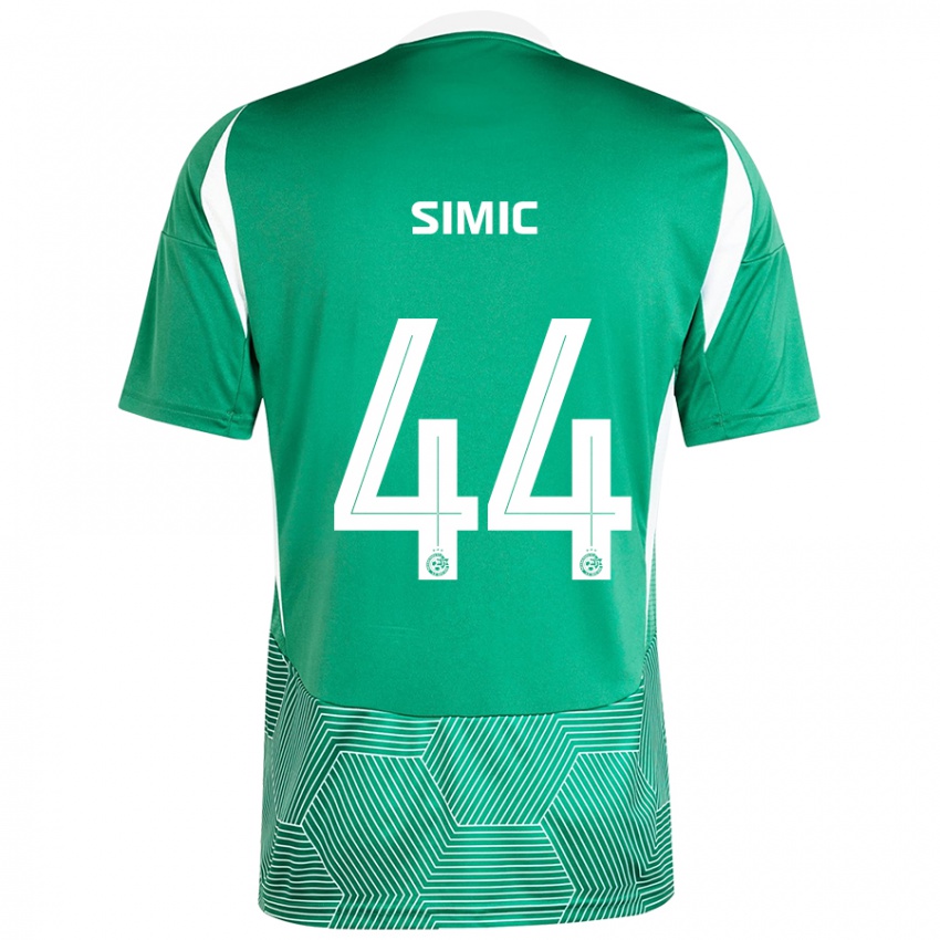 Mænd Lorenco Simic #44 Grøn Hvid Hjemmebane Spillertrøjer 2024/25 Trøje T-Shirt