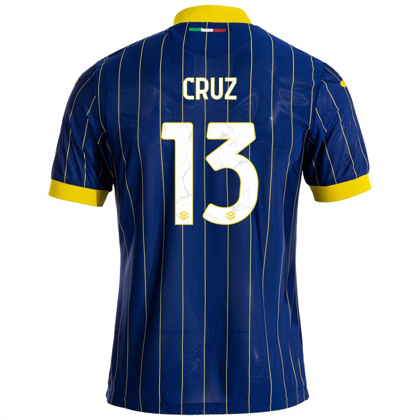 Mænd Juan Manuel Cruz #13 Blå Gul Hjemmebane Spillertrøjer 2024/25 Trøje T-Shirt