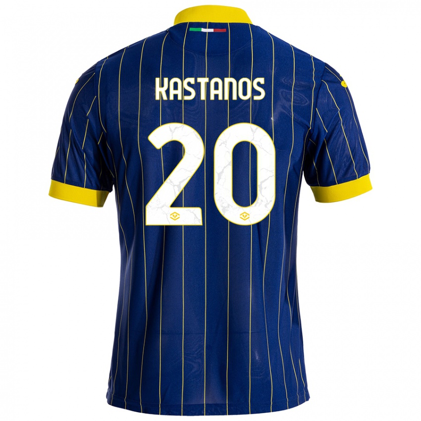 Mænd Grigoris Kastanos #20 Blå Gul Hjemmebane Spillertrøjer 2024/25 Trøje T-Shirt