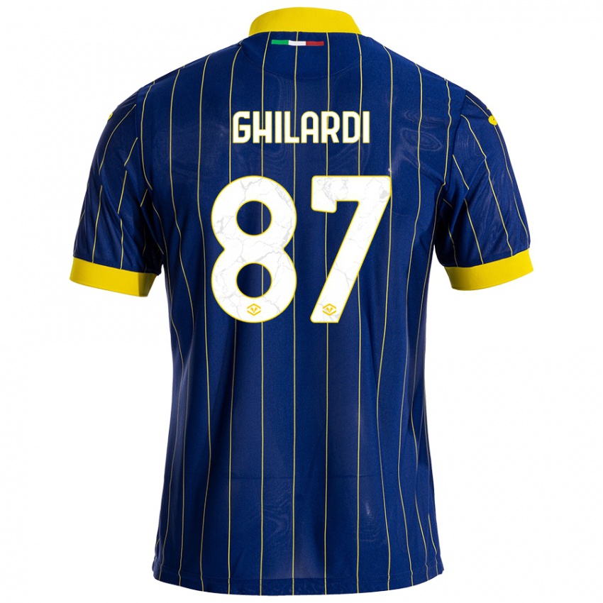 Mænd Daniele Ghilardi #87 Blå Gul Hjemmebane Spillertrøjer 2024/25 Trøje T-Shirt