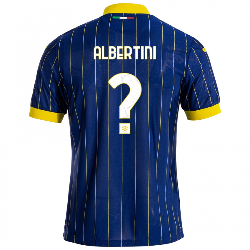 Mænd Francesco Albertini #0 Blå Gul Hjemmebane Spillertrøjer 2024/25 Trøje T-Shirt