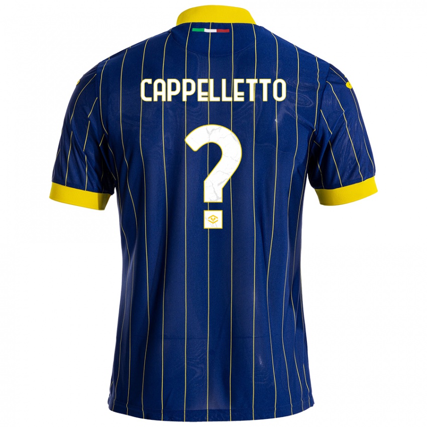 Mænd Bryan Cappelletto #0 Blå Gul Hjemmebane Spillertrøjer 2024/25 Trøje T-Shirt