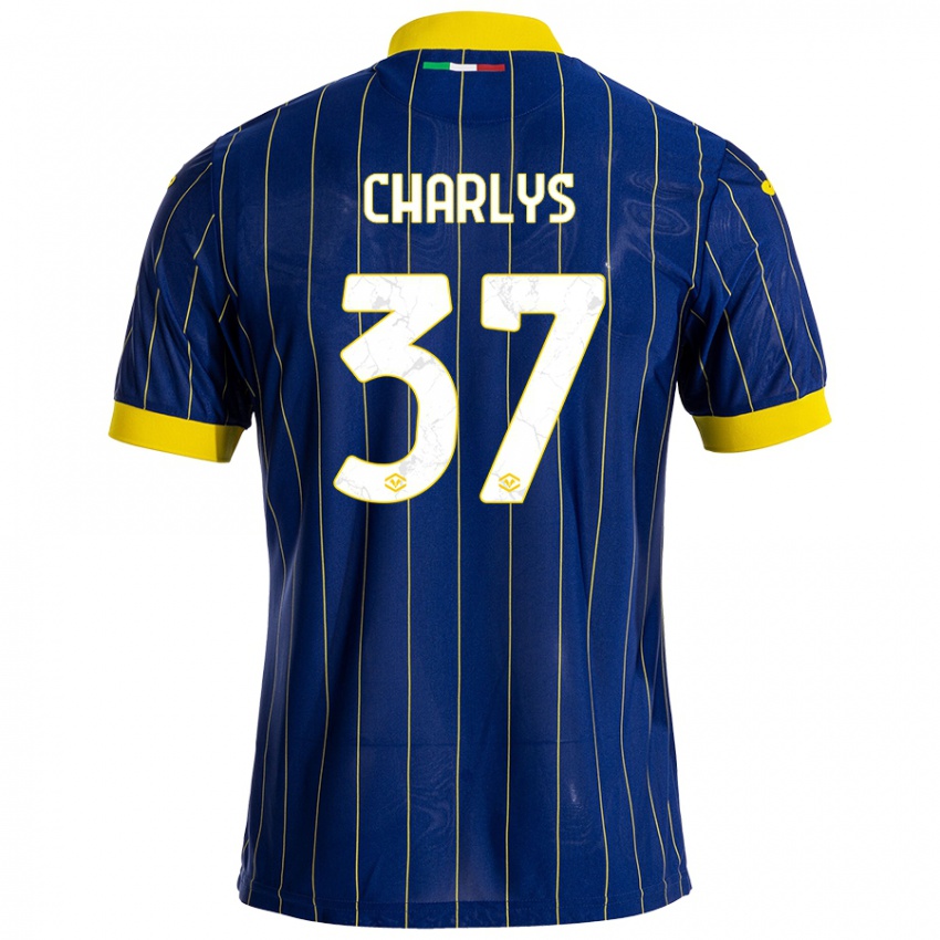 Mænd Charlys #37 Blå Gul Hjemmebane Spillertrøjer 2024/25 Trøje T-Shirt