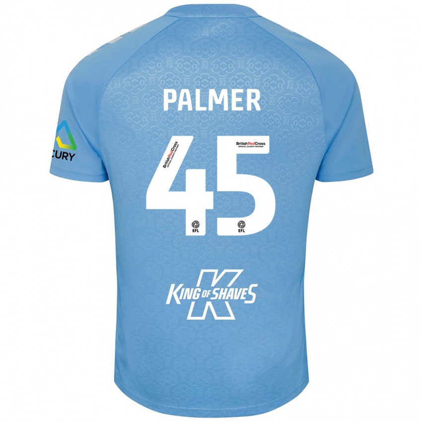 Mænd Kasey Palmer #45 Blå Hvid Hjemmebane Spillertrøjer 2024/25 Trøje T-Shirt