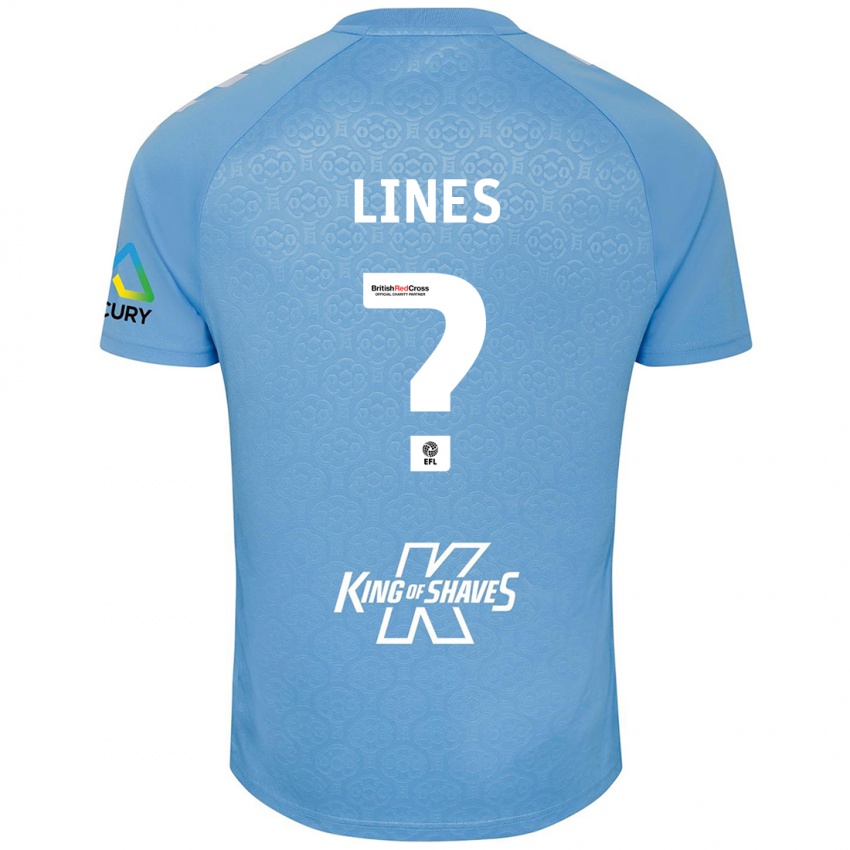 Mænd Luis Lines #0 Blå Hvid Hjemmebane Spillertrøjer 2024/25 Trøje T-Shirt