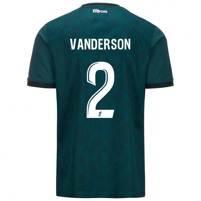 Mænd Vanderson #2 Mørkegrøn Udebane Spillertrøjer 2024/25 Trøje T-Shirt