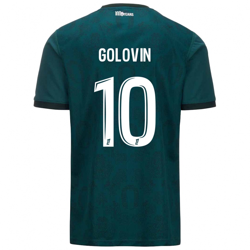 Mænd Aleksandr Golovin #10 Mørkegrøn Udebane Spillertrøjer 2024/25 Trøje T-Shirt