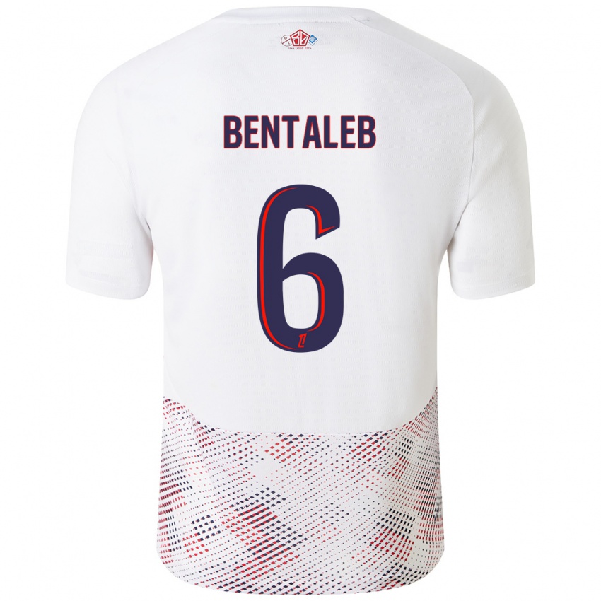 Mænd Nabil Bentaleb #6 Hvid Kongeblå Udebane Spillertrøjer 2024/25 Trøje T-Shirt