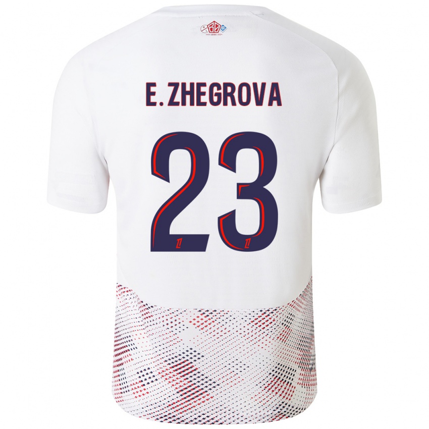 Mænd Edon Zhegrova #23 Hvid Kongeblå Udebane Spillertrøjer 2024/25 Trøje T-Shirt