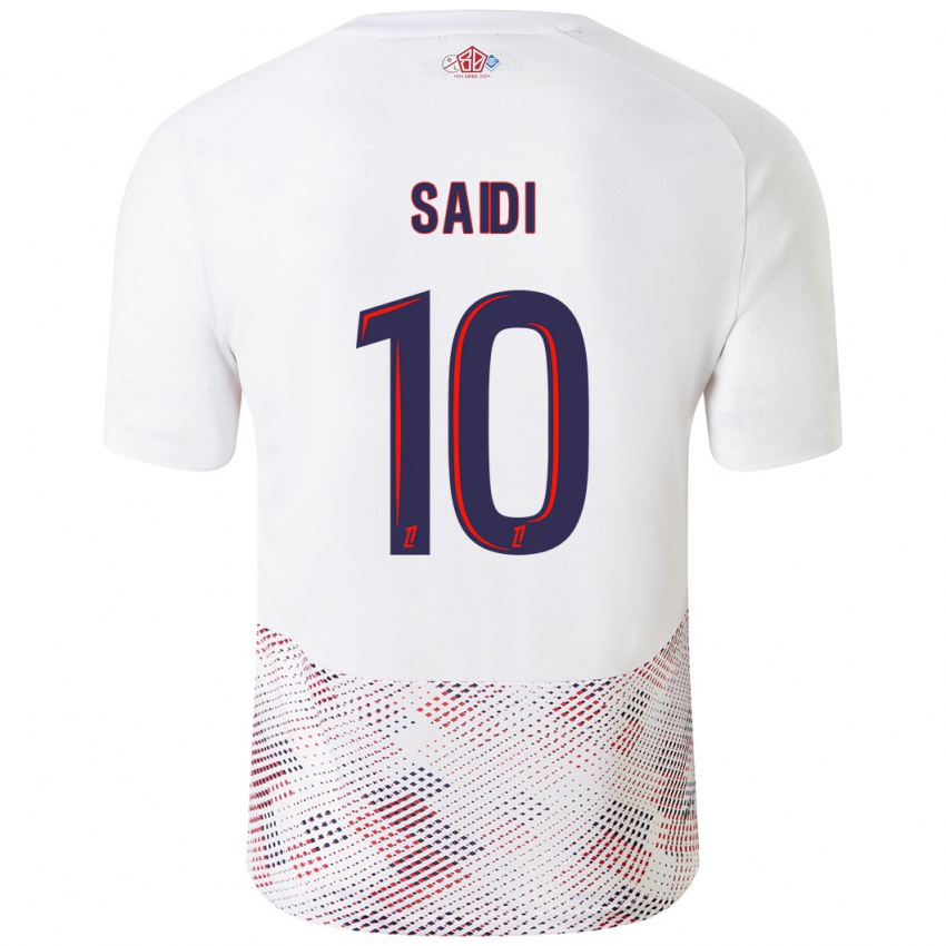 Mænd Rachel Saidi #10 Hvid Kongeblå Udebane Spillertrøjer 2024/25 Trøje T-Shirt