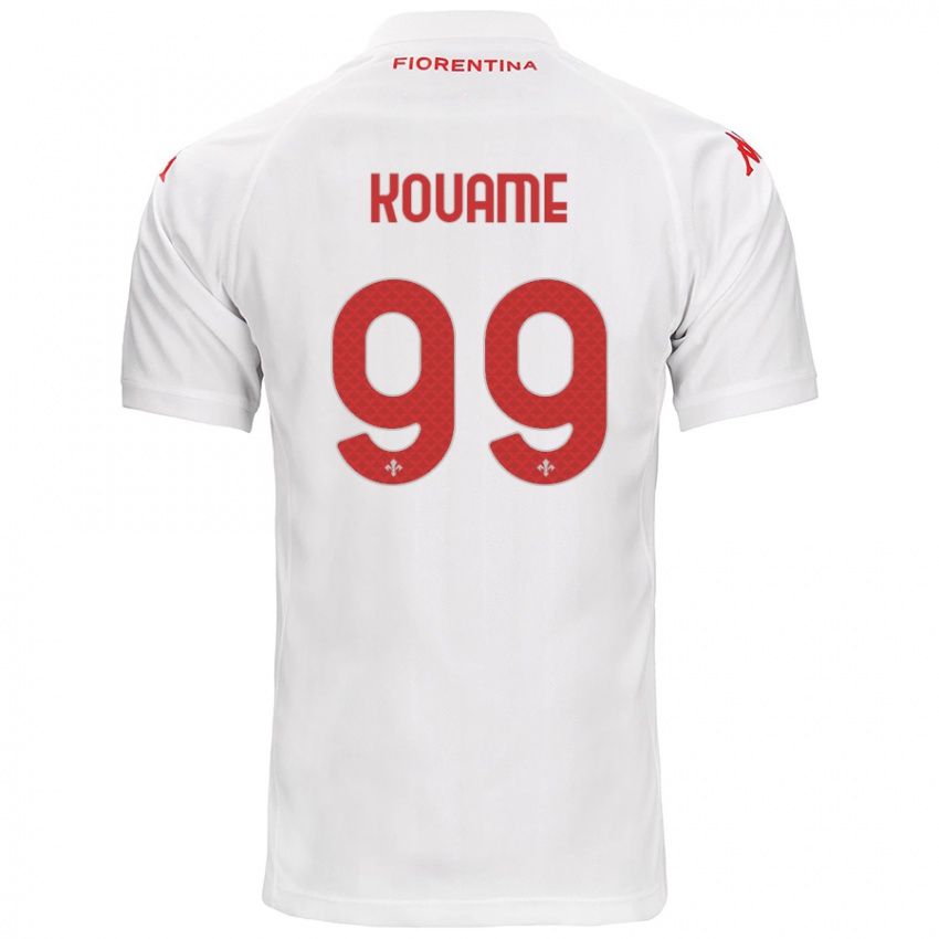 Mænd Christian Kouame #99 Hvid Udebane Spillertrøjer 2024/25 Trøje T-Shirt