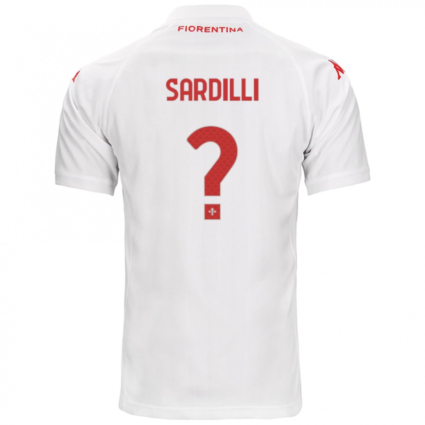 Mænd Davide Sardilli #0 Hvid Udebane Spillertrøjer 2024/25 Trøje T-Shirt